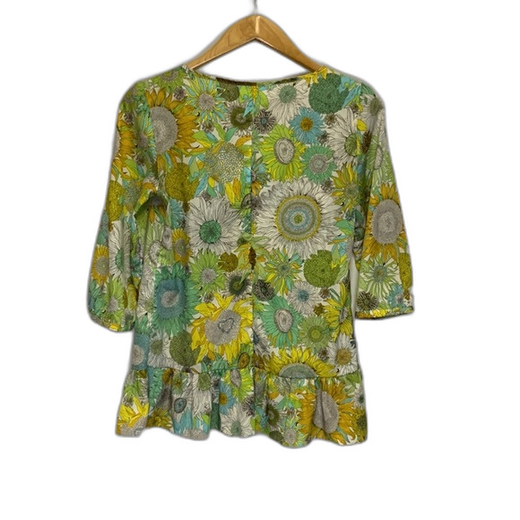 Liberty of London/Target Collab NWOT Sunflower 3/4 Sleeve Semi-Sheer Top Size S - Picture 8 of 12